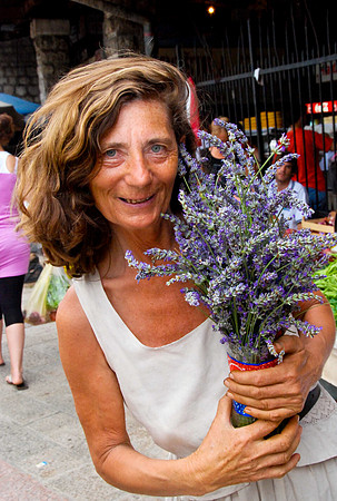 LUDMILLA AT THE MONTENEGRO MARKET