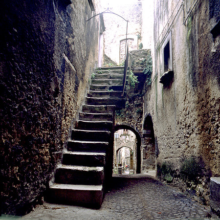 ARCHES AND STAIRS, TUSCANY