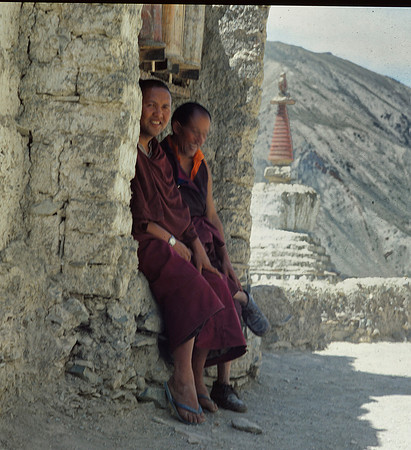 Lamas Resting at Tikse Monastery