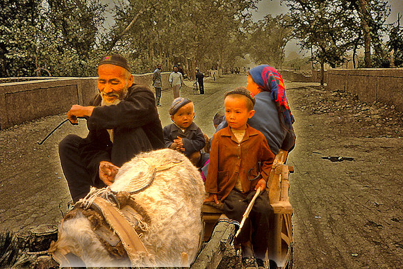 Riding Along the Silk Road at Turfan, Central Asia