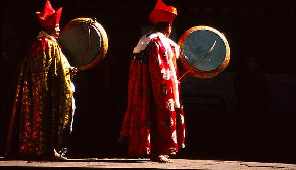 Lamas with their Drums