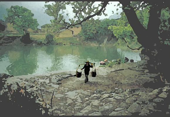LEI RIVER SCENE - YANGSHUO