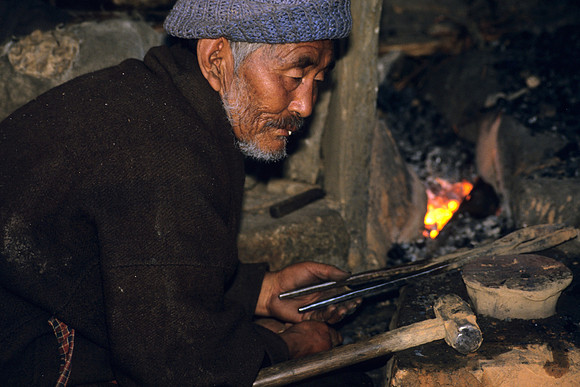 Blacksmithy at Gantey Gompa