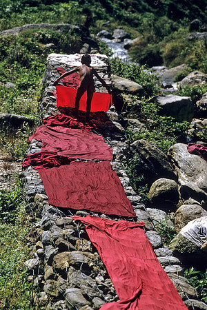 Drying Out Monk Robes