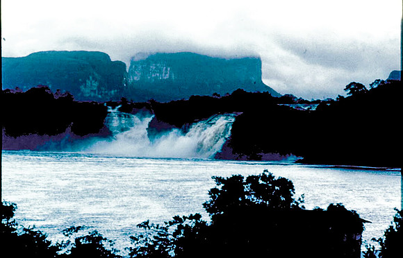 Fall near Tepui, Venzuela