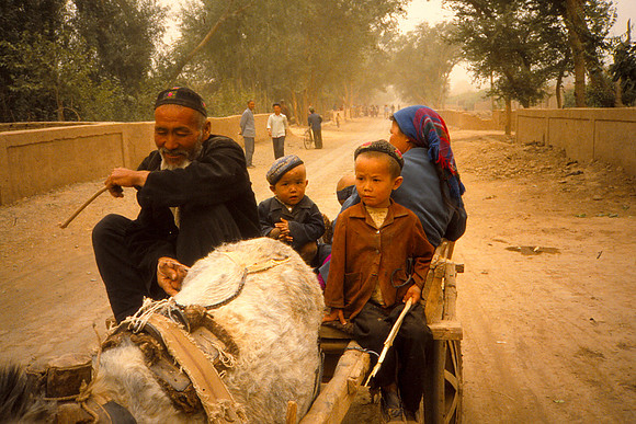 Along a Dusty Road in Turfan-1