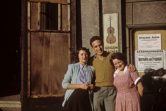 Lenie Stein, Wolfgan Mertz and Friend, Music Academy, Vienna, 1950-1