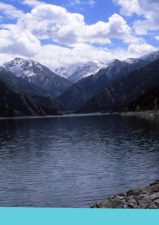Heavenly Lake in the Tin Shin Mts.