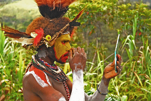 Dancer Prepares, Tari Basin, New Guinea